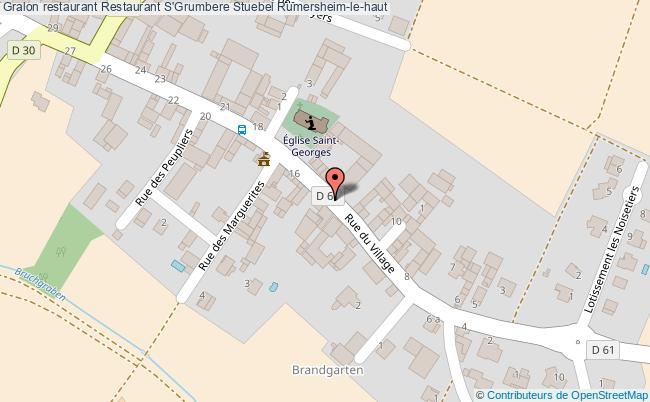plan Restaurant S'Grumbere Stuebel Rumersheim-le-haut