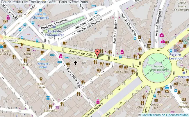 plan Romantica Caffé - Paris 17ème Paris