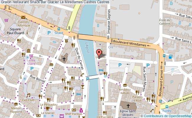 plan Snack Bar Glacier Le Miredames Castres Castres