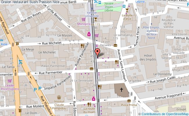 plan Sushi Passion Nice