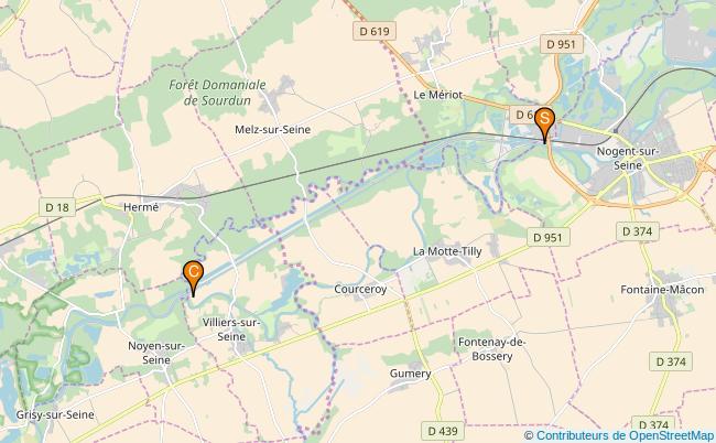 plan Canal de Derivation de Beaulieu a Villiers-sur-Seine 