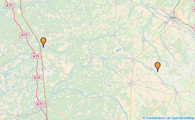 plan canal de la Sauldre 