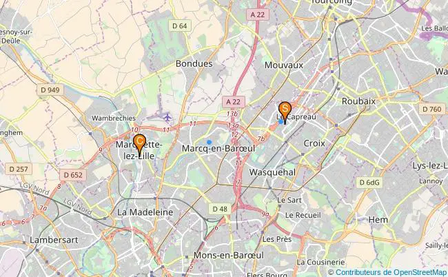 plan Canal de Roubaix 
