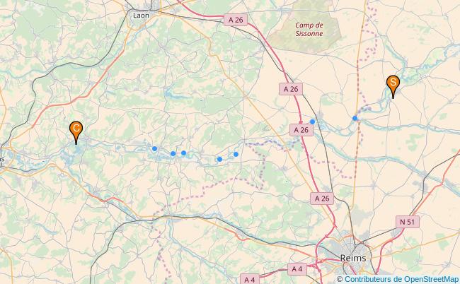 plan Canal Latéral à l'Aisne 