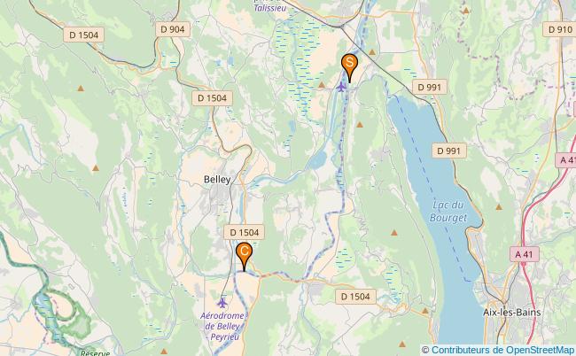 plan Dérivation de Belley 