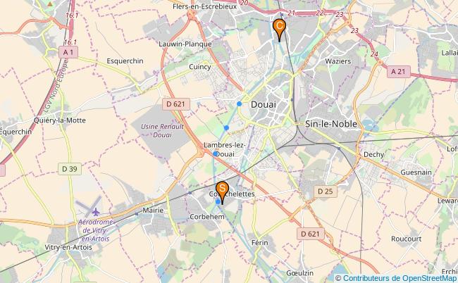 plan Dérivation de la Scarpe 