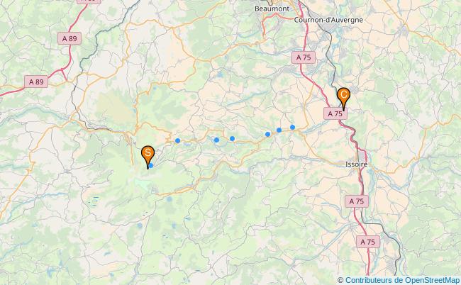 plan la Couze Chambon 