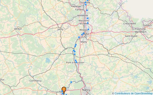 plan La Moselle Canalisee 