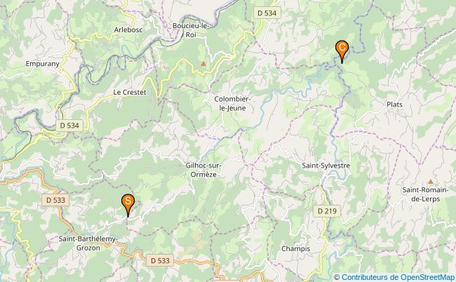 plan Ruisseau d'Ormèze 