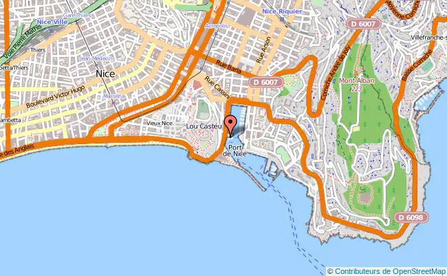 plan Croisières En Méditerranée  Nice Promenade Côtière Trans Côte D'azur Nice Nice