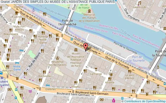 plan Jardin Des Simples Du MusÉe De L'assistance Publique Paris