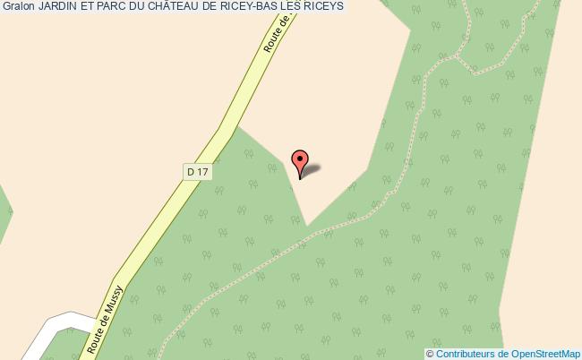plan Jardin Et Parc Du ChÂteau De Ricey-bas Les Riceys