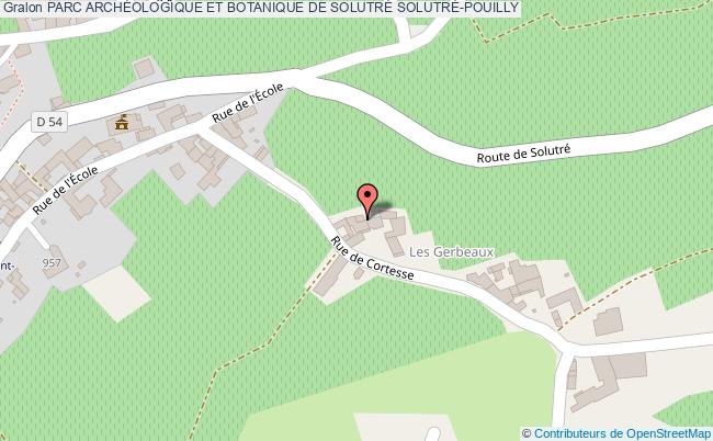 plan Parc ArchÉologique Et Botanique De SolutrÉ SolutrÉ-pouilly