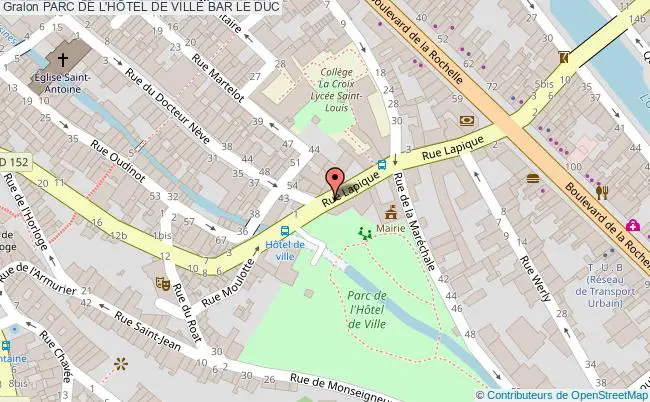 plan Parc De L'hÔtel De Ville Bar Le Duc