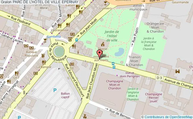 plan Parc De L'hÔtel De Ville Epernay