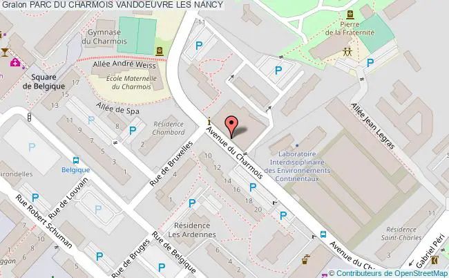 plan Parc Du Charmois Vandoeuvre Les Nancy