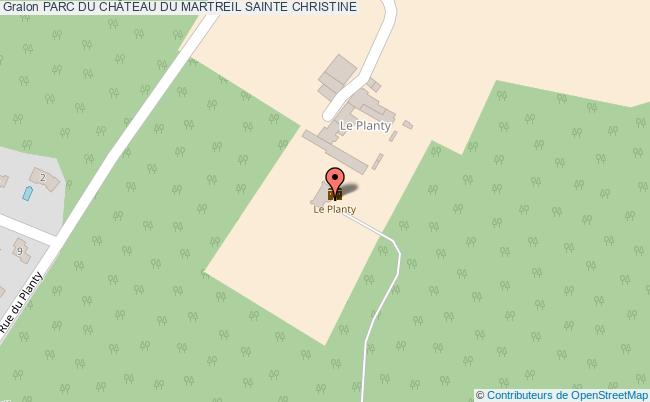 plan Parc Du ChÂteau Du Martreil Sainte Christine