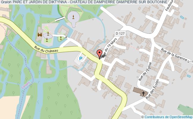 plan Parc Et Jardin De Diktynna - ChÂteau De Dampierre Dampierre Sur Boutonne
