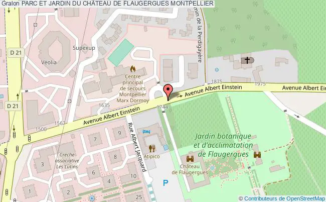 plan Parc Et Jardin Du ChÂteau De Flaugergues Montpellier