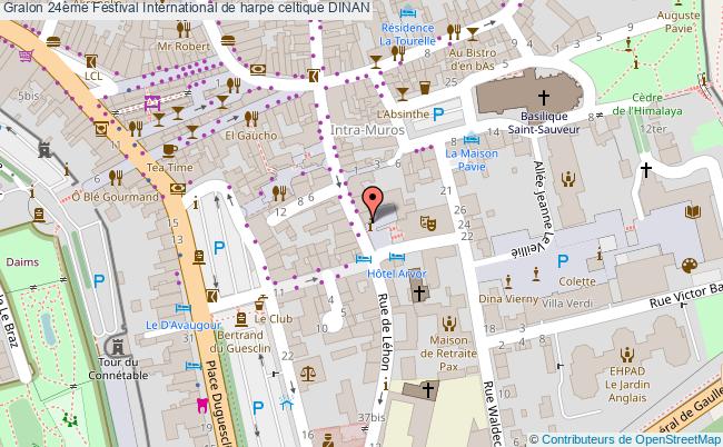 plan 24ème Festival International De Harpe Celtique Dinan DINAN