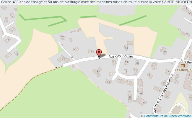 plan 400 Ans De Tissage Et 50 Ans De Plasturgie Avec Des Machines Mises En Route Durant La Visite Sainte-sigolÈne SAINTE-SIGOLÈNE