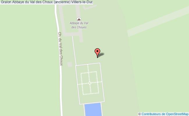 plan Abbaye Du Val Des Choux (ancienne) Villiers-le-duc Villiers-le-Duc
