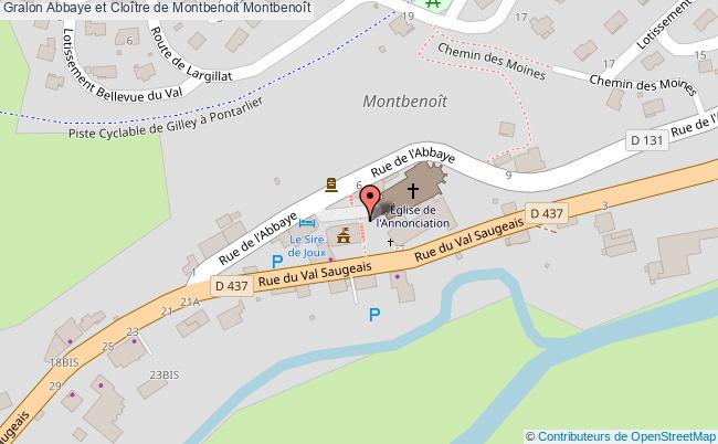 plan Abbaye Et Cloître De Montbenoit Montbenoît Montbenoît