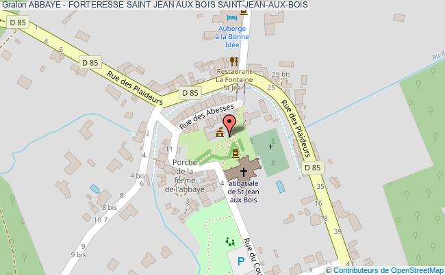 plan Abbaye - Forteresse Saint Jean Aux Bois Saint-jean-aux-bois SAINT-JEAN-AUX-BOIS