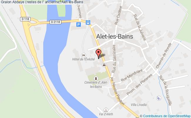 plan Abbaye (restes De L' Ancienne) Alet-les-bains Alet-les-Bains