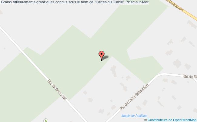 plan Affleurements Granitiques Connus Sous Le Nom De "cartes Du Diable" Piriac-sur-mer Piriac-sur-Mer