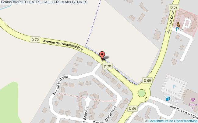 plan Amphitheatre Gallo-romain Gennes GENNES