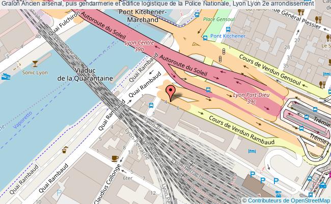 plan Ancien Arsenal, Puis Gendarmerie Et édifice Logistique De La Police Nationale, Lyon Lyon 2e Arrondissement Lyon 2e arrondissement