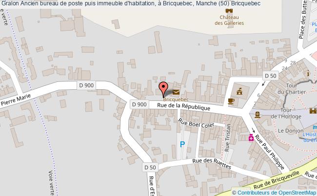 plan Ancien Bureau De Poste Puis Immeuble D'habitation, à Bricquebec, Manche (50) Bricquebec Bricquebec