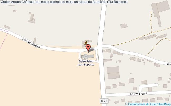 Ancien Château fort, motte castrale et mare annulaire de Bernières (76)