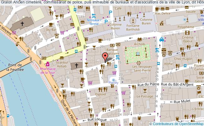 plan Ancien Cimetière, Commissariat De Police, Puis Immeuble De Bureaux Et D'associations De La Ville De Lyon, Dit Hôtel Major Martin Lyon 1er Arrondissement Lyon 1er arrondissement