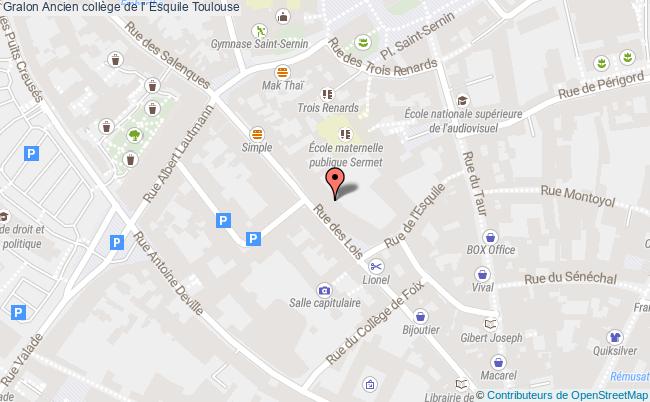 plan Ancien Collège De L' Esquile Toulouse Toulouse