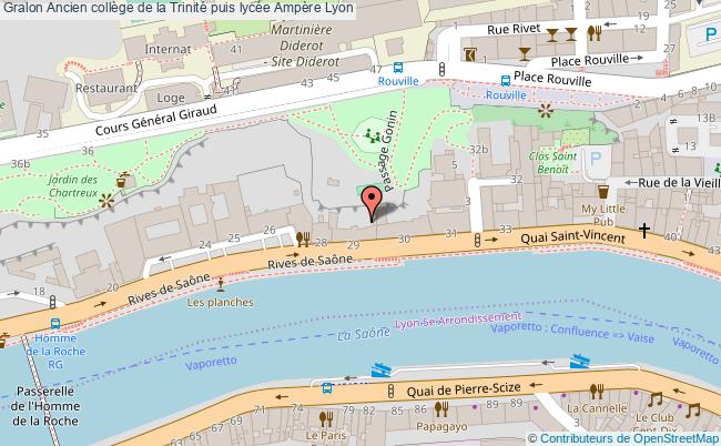 plan Ancien Collège De La Trinité Puis Lycée Ampère Lyon Lyon