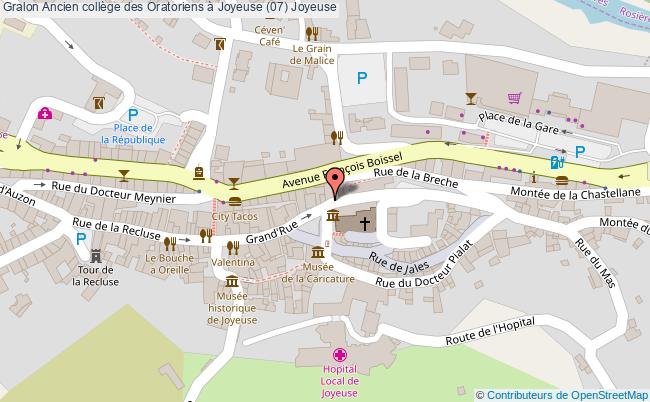 plan Ancien Collège Des Oratoriens à Joyeuse (07) Joyeuse Joyeuse