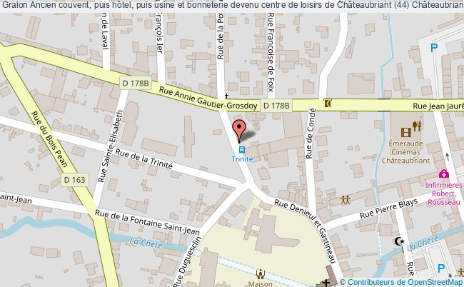 plan Ancien Couvent, Puis Hôtel, Puis Usine Et Bonneterie Devenu Centre De Loisirs De Châteaubriant (44) Châteaubriant Châteaubriant