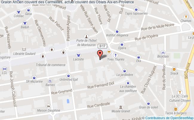 plan Ancien Couvent Des Carmélites, Actuel Couvent Des Oblats Aix-en-provence Aix-en-Provence
