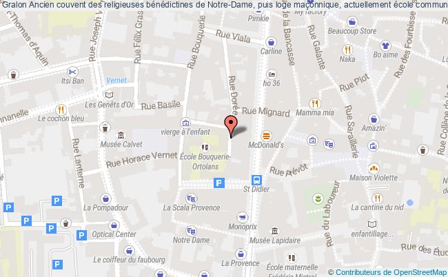 Ancien couvent des religieuses bénédictines de Notre-Dame, puis loge maçonnique, actuellement école communale