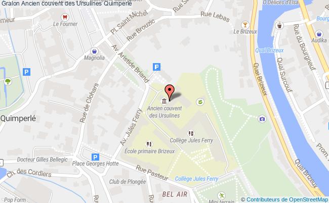 plan Ancien Couvent Des Ursulines Quimperlé Quimperlé