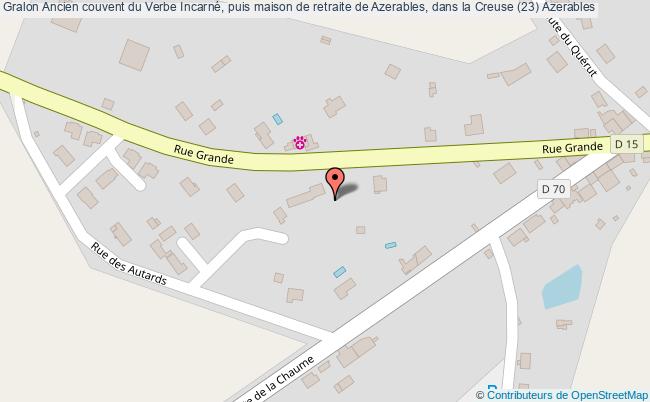 plan Ancien Couvent Du Verbe Incarné, Puis Maison De Retraite De Azerables, Dans La Creuse (23) Azerables Azerables