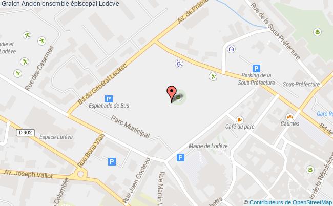 plan Ancien Ensemble épiscopal Lodève Lodève