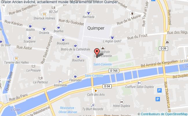 plan Ancien évêché, Actuellement Musée Départemental Breton Quimper Quimper