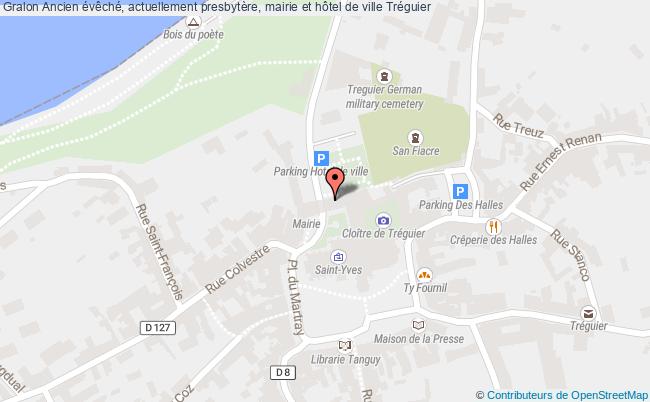 plan Ancien évêché, Actuellement Presbytère, Mairie Et Hôtel De Ville Tréguier Tréguier