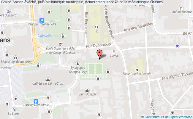plan Ancien évêché, Puis Bibliothèque Municipale, Actuellement Annexe De La Médiathèque Orléans Orléans