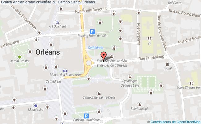 plan Ancien Grand Cimetière Ou Campo Santo Orléans Orléans