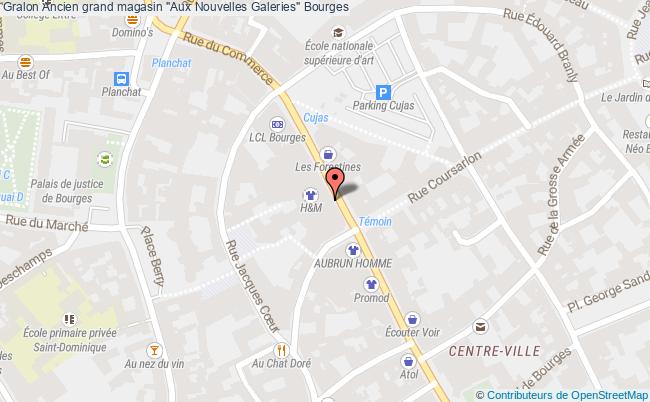 plan Ancien Grand Magasin "aux Nouvelles Galeries" Bourges Bourges