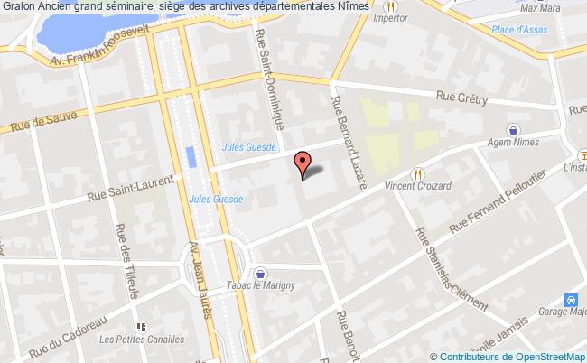 plan Ancien Grand Séminaire, Siège Des Archives Départementales Nîmes Nîmes